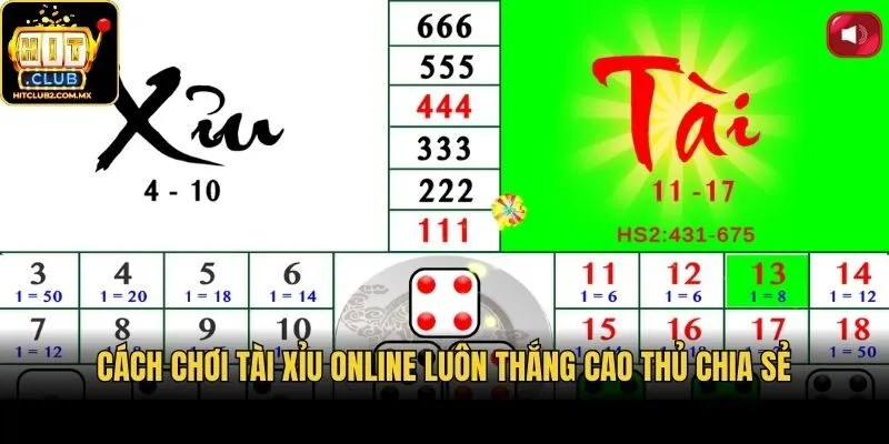 Cách chơi Tài Xỉu online luôn thắng cao thủ chia sẻ